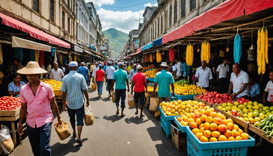 Port Louis central market offers a vibrant cultural experience